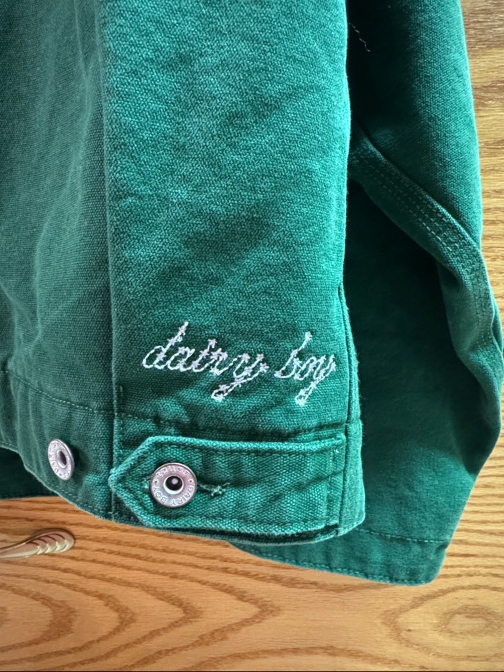 Dairy Boy Green and Pink Utility Barn Jacket - Picture 3 of 5